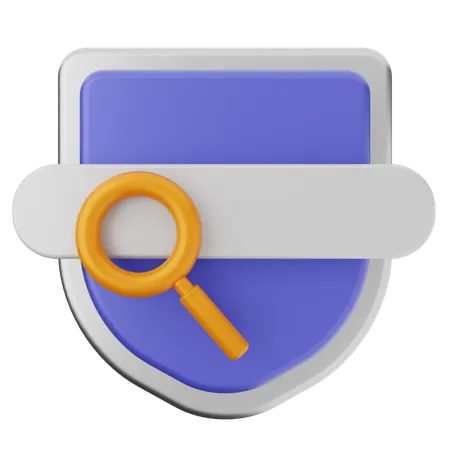 Searching Shield Protection  3D Icon