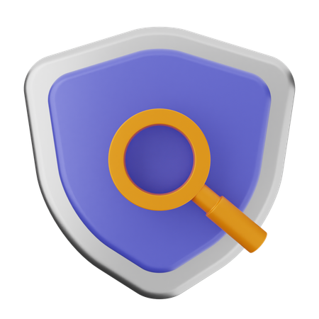 Searching Shield Protection  3D Icon