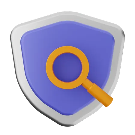 Searching Shield Protection  3D Icon