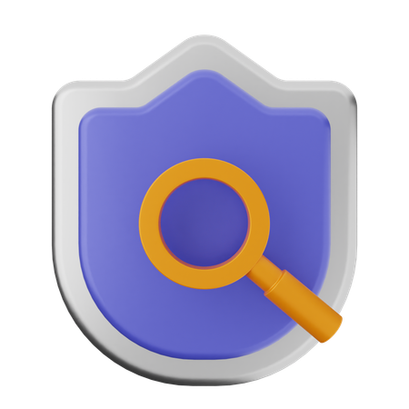 Searching Shield Protection  3D Icon