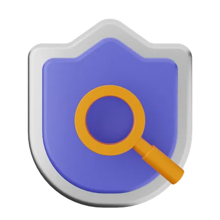 Searching Shield Protection  3D Icon