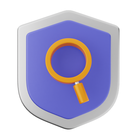 Searching Shield Protection  3D Icon