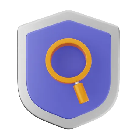 Searching Shield Protection  3D Icon