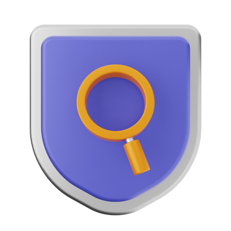 Searching Shield Protection  3D Icon