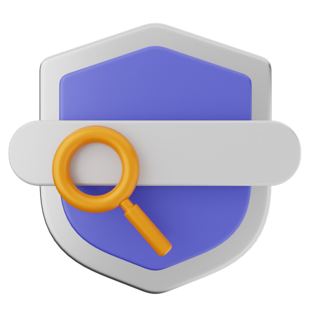 Searching Shield Protection  3D Icon