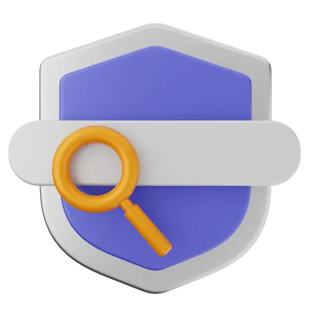 Searching Shield Protection  3D Icon