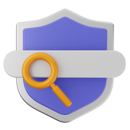 Searching Shield Protection  3D Icon