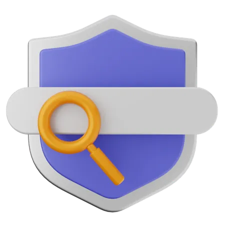 Searching Shield Protection  3D Icon