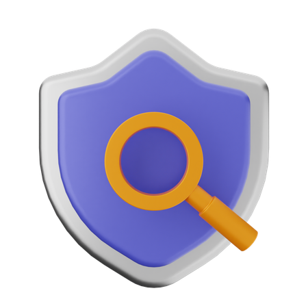 Searching Shield Protection  3D Icon