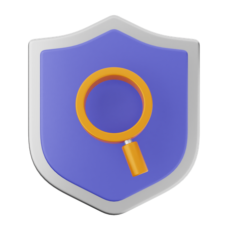 Searching Shield Protection  3D Icon