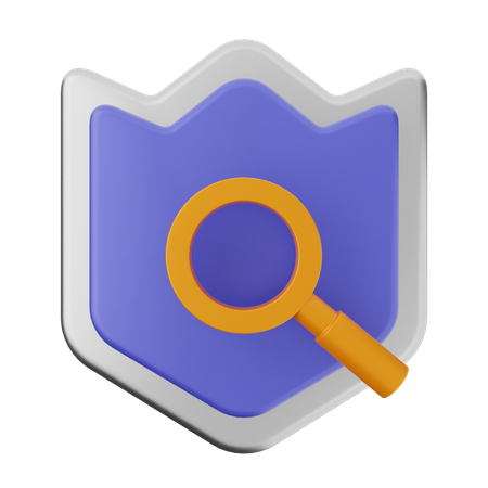 Searching Shield Protection  3D Icon