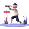 3d searching illustration