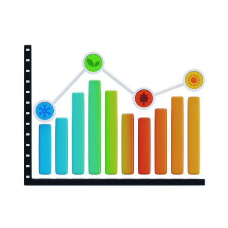 Seasonal Trends  3D Icon