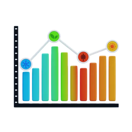 Seasonal Trends  3D Icon