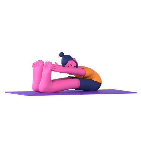 Seated Forward Bend  3D Icon