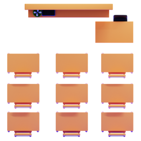 Seating Chart  3D Icon