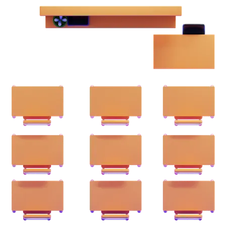 Seating Chart  3D Icon
