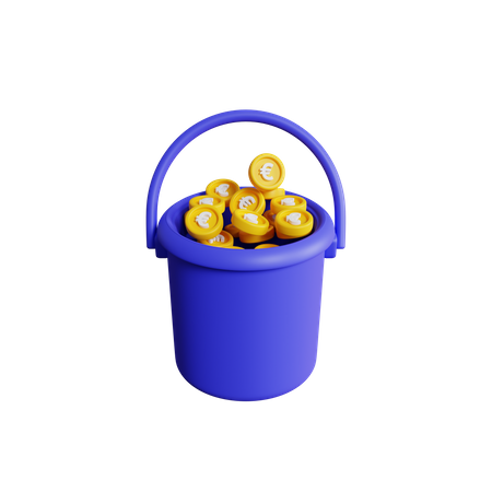 Seau d'argent  3D Icon