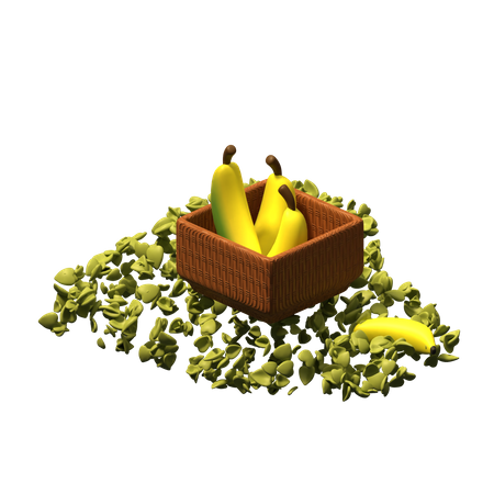 Seau à banane  3D Icon