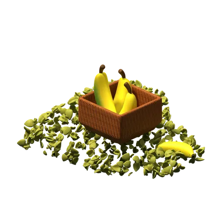 Seau à banane  3D Icon