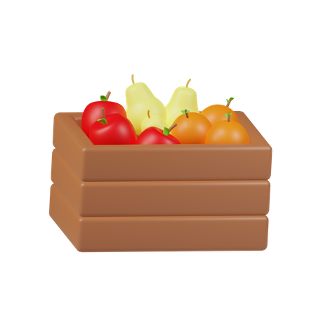 Seau à fruits  3D Icon