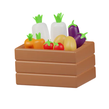 Seau à légumes  3D Icon