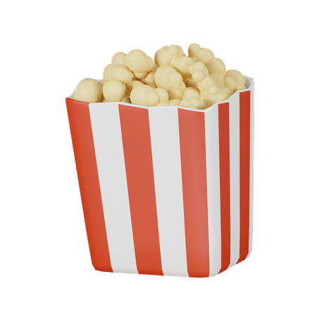 Seau à pop-corn  3D Icon