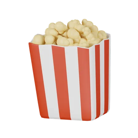 Seau à pop-corn  3D Icon