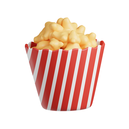 Seau à pop-corn  3D Icon