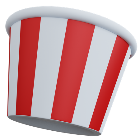 Seau à pop-corn  3D Icon