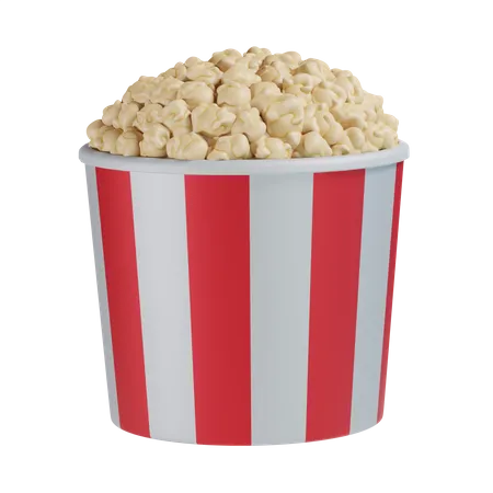 Seau à pop-corn  3D Icon