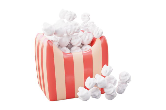 Seau à pop-corn  3D Icon