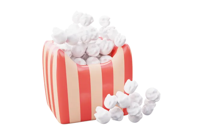 Seau à pop-corn  3D Icon