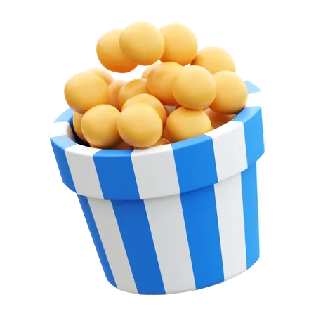 Seau à pop-corn  3D Icon