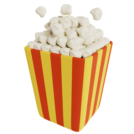 Seau à pop-corn  3D Icon