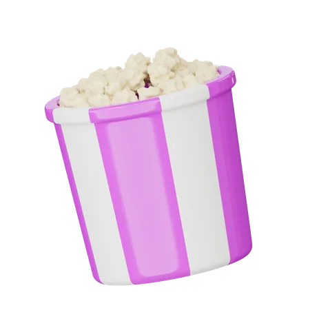 Seau à pop-corn  3D Icon