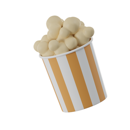 Seau à pop-corn  3D Icon