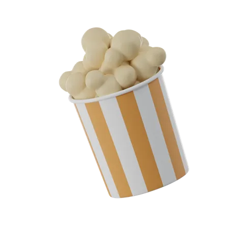 Seau à pop-corn  3D Icon