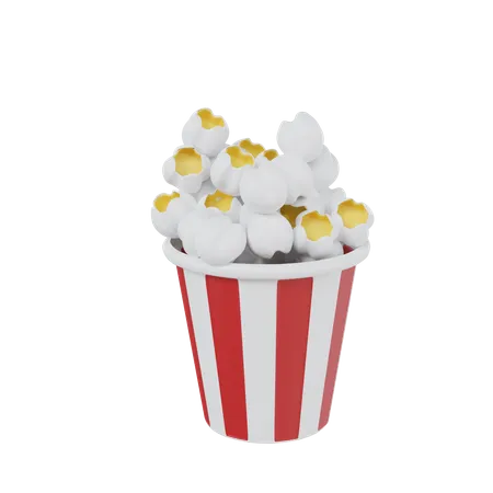 Seau à pop-corn  3D Icon