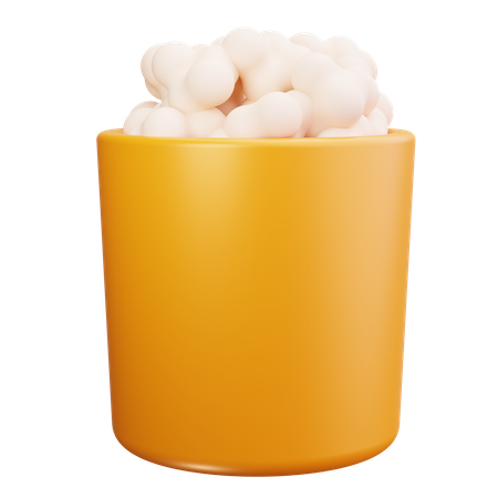 Seau à pop-corn  3D Icon