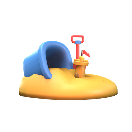 Seau à sable  3D Icon