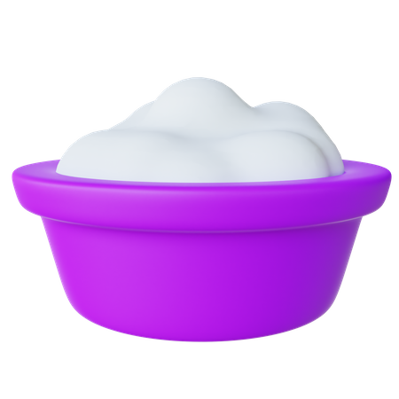 Seau avec mousse à lessive  3D Icon
