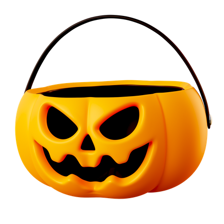 Seau de citrouille  3D Icon