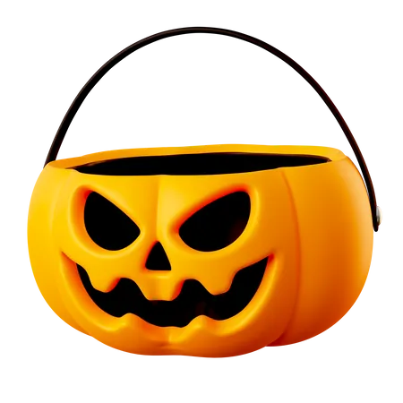 Seau de citrouille  3D Icon