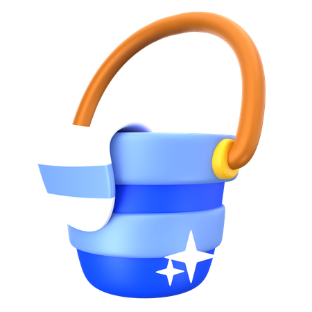 Seau de nettoyage  3D Icon