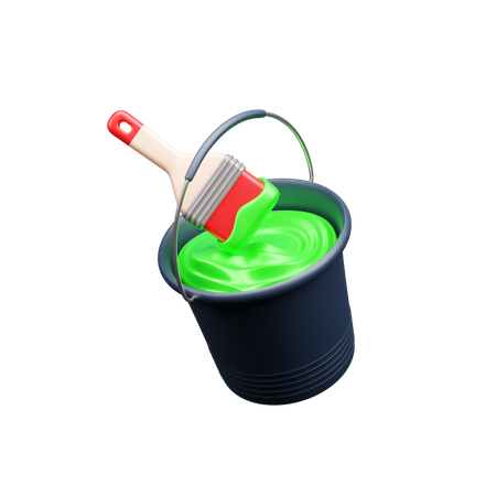 Seau de peinture  3D Icon