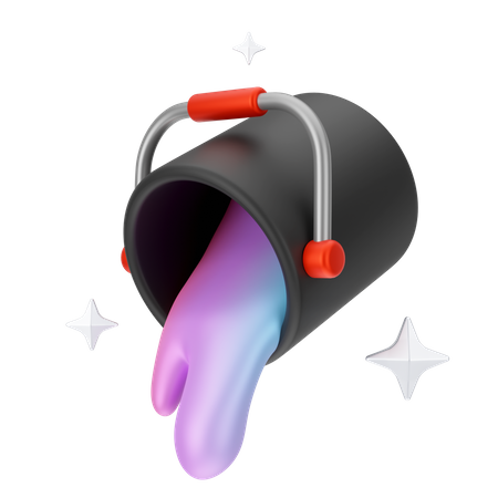 Seau de peinture  3D Icon