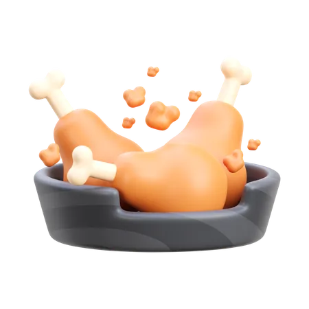 Seau de poulet frit  3D Icon