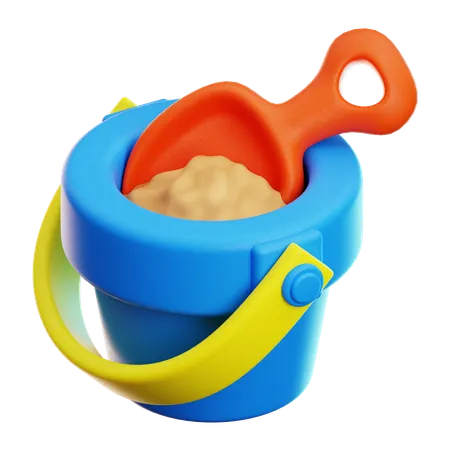 Seau à sable  3D Icon