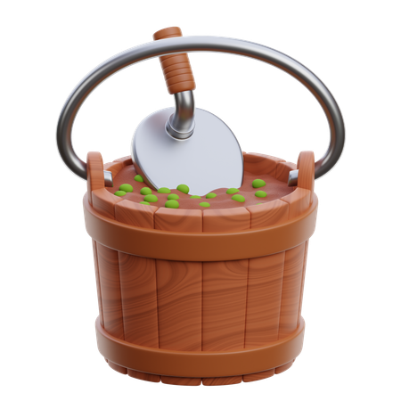 Seau à engrais  3D Icon